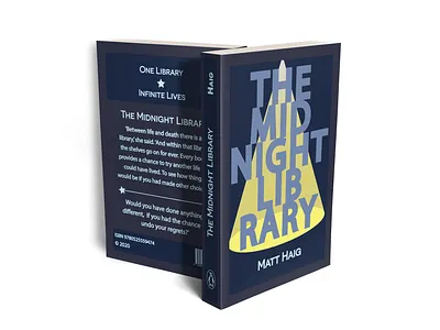 Midnight Library Book Cover Design branding design graphic design illustration typography vector