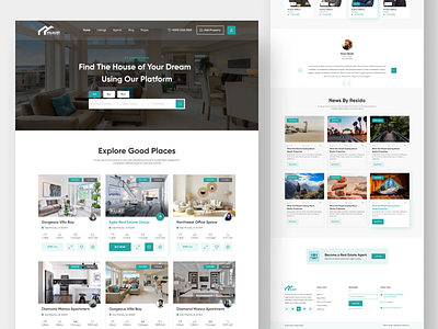 Real Estate Agency - Website Design agency website app branding design graphic design landing page landingpage real estate real estate website real estate webste realestate design ui ux web design web ui web ux website