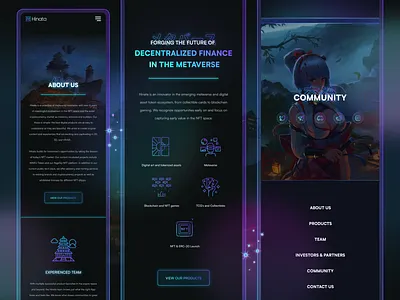 Hinata Foundation ⛩️ anime blockchain crypto design metaverse mobile nft ui website