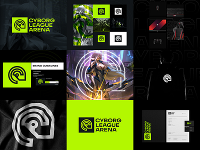 CYBORG LEAGU ARENA LOGO/BRANDING abstract adobe brand design brand identity brandidentity branding branding design design gaming graphic design illustration logo logo design logodesign minimal motion graphics robot stationary design strong ui