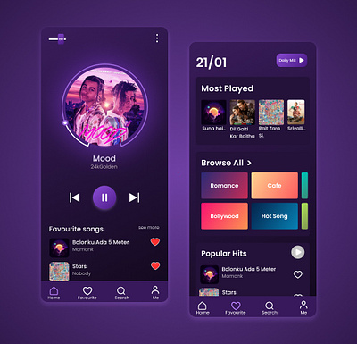 A music app branding design graphic design mobile music music app typography ui ux