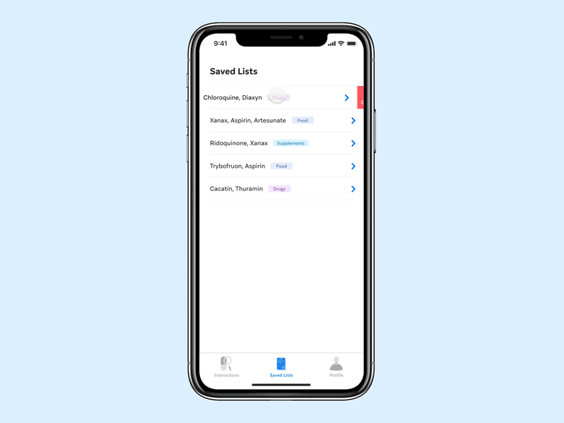 Swipe interactions interaction design