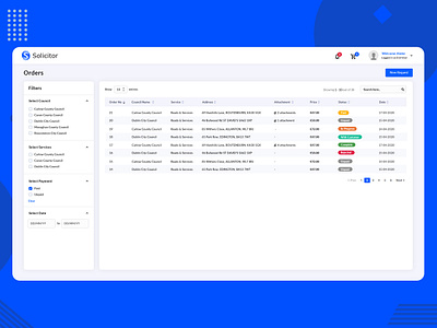 User Dashboard - Solicitor admin admin dashboard admin panel branding dashboard dashboard design design end user fine collection saas saas design ui dashboard user dashboard user experience user interface user panel ux ui