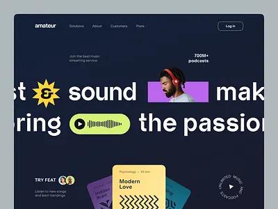 Amateur Website design halolab interface product service startup ui ux web website
