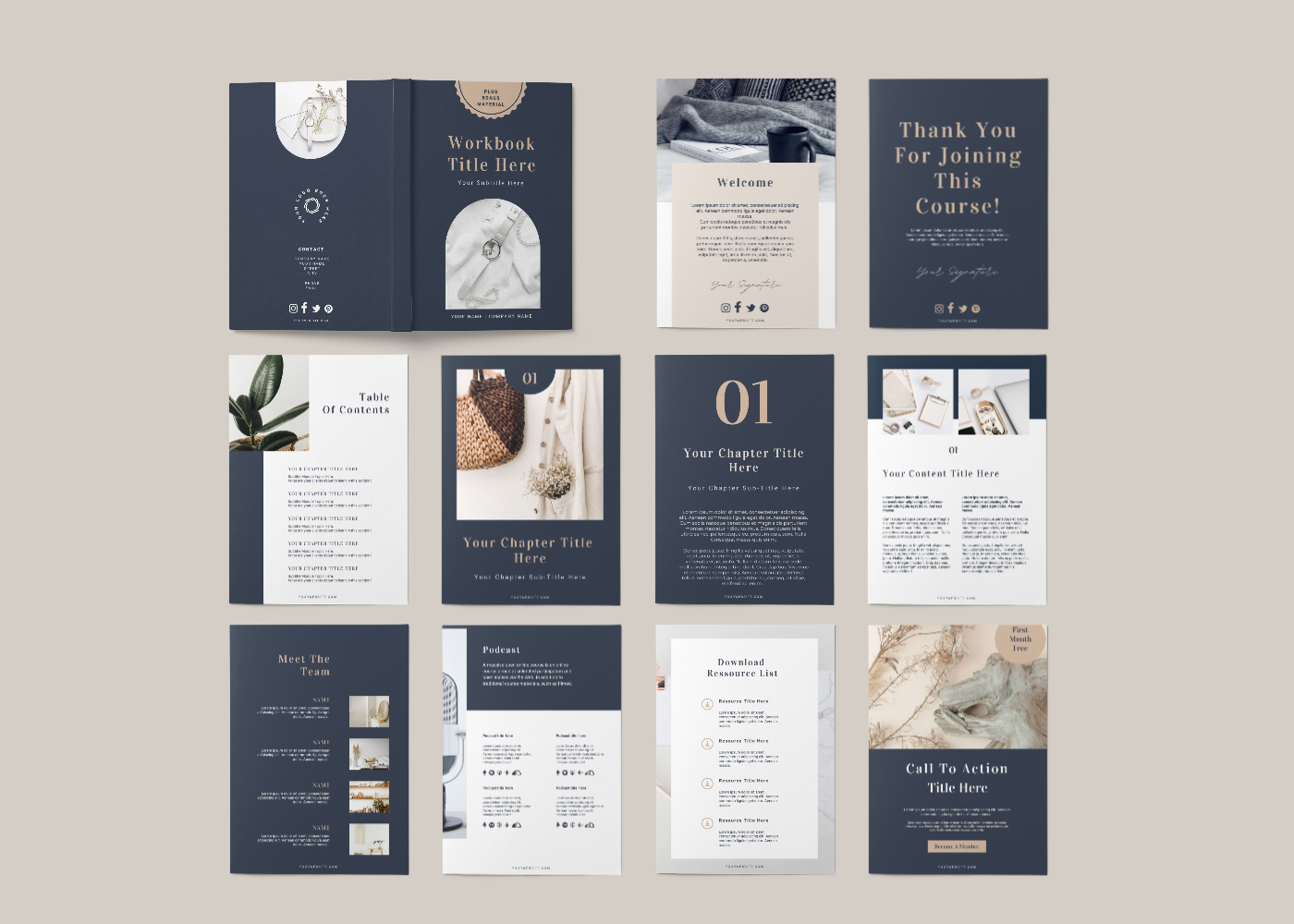 Example of Standard Workbook (Custom Made)