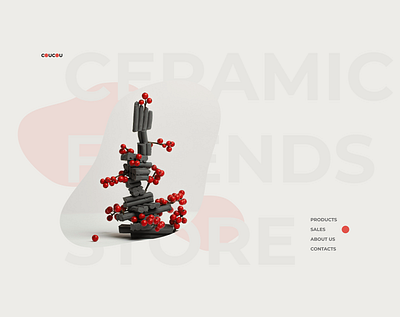 landing page for ceramic studio 3d branding ceramic creative design figma freelance graphic design illustration inspiration leading page logo project studio ui ux vector web