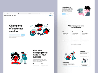 Tasky illustrations 🔥 application blank collaboration craftwork design illustration landing management new product release tasky ui vector web website wireframe