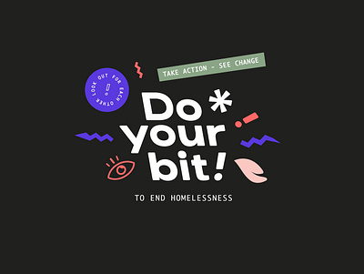 Do Your Bit artwork brand branding custom design fun illustration lettering logo typography