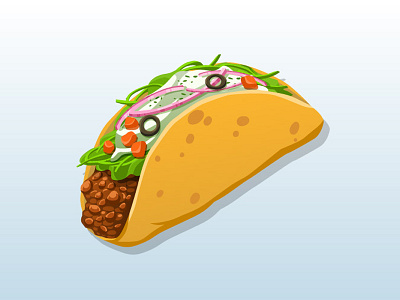 Vector Taco app design icon illustration ui ux vector