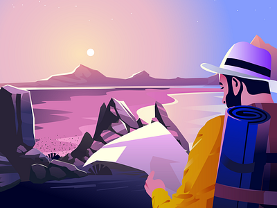 Explorer Illustration airbnb explore explorer globetrotter illustration lonely planet post covid tour tourism tourism illustration travel travel illustration travelling world tour