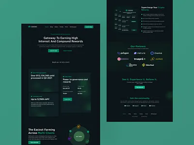 Blockchain - Yield Defi landing page blockchain branding crypto cryptocurrency design landing page mobile app ui ui design web yield