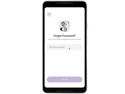 Password reset - UI Interaction app forgot password mobile app password password reset reset ui