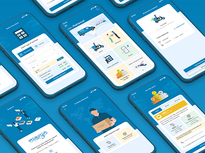 Mobile App (UI/UX) colorful design mobile mobile application uiux vector