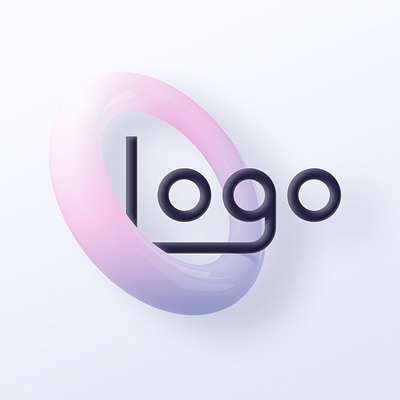 Logo 2022 3d branding graphic design light logo minimalism modern pastel presentation style