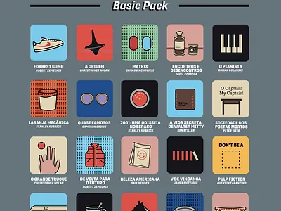 Top 20 Movies Basic Pack branding design graphic design icon illustration vector