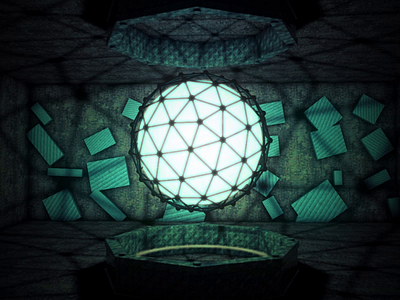 sphere in the grid 3d motion graphics sphere