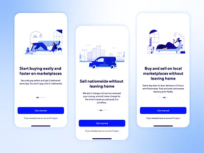 PayOnDelivery app- illustration adobe illustrator application illustration blue character design delivery delivery app delivery van illustrator mobile monochromatic online shopping shopping app texture ui ui illustration vector