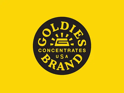 Goldies Brand Cannabis Logo badge identity logo