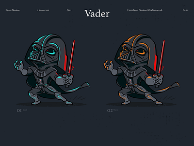 Vader Warm & Cool affinity designer beaux flamiano darth vader design design this better drawing fan art illustration star wars