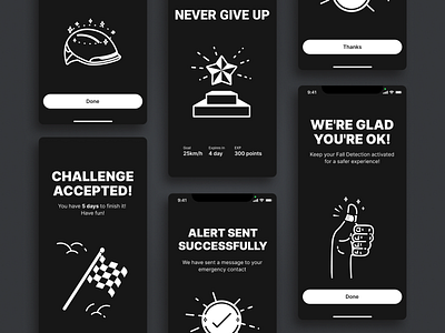 UNIT1 - FARO app Illustrations dark darkmode illustration ui