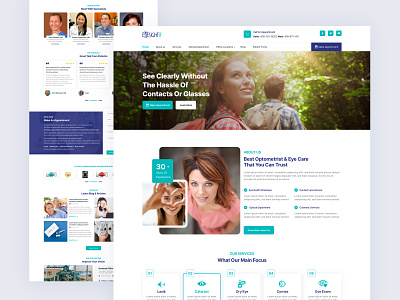 Eye Hospital Website adobe xd booking design doctor eye hospital medical online patient ui ux webdesign website