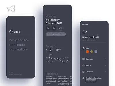 Bites v3 is on the verge of releasing! animation app design ios minimal ui ux