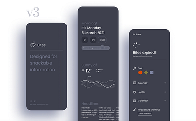 Bites v3 is on the verge of releasing! animation app design ios minimal ui ux