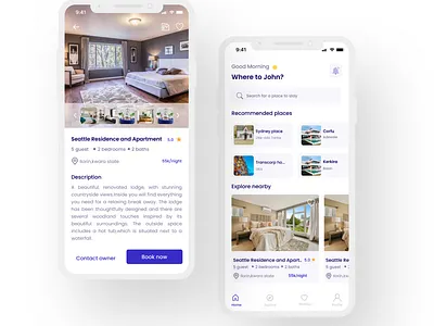 Apartment rental app app ui ux