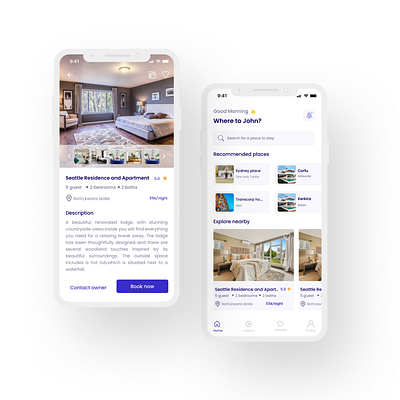 Apartment rental app app ui ux