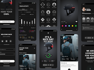 UNIT1 - FARO App Screens dark mode internet of things product ui ux