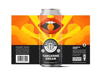 Brickyard Brewing: Tangerine Dream beer brewery buffalo ny can illustration label packaging stronghold studio