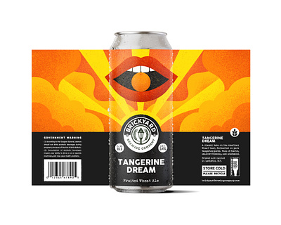 Brickyard Brewing: Tangerine Dream beer brewery buffalo ny can illustration label packaging stronghold studio