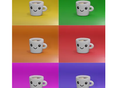 Coffee 3d art blender blender3d coffee low poly