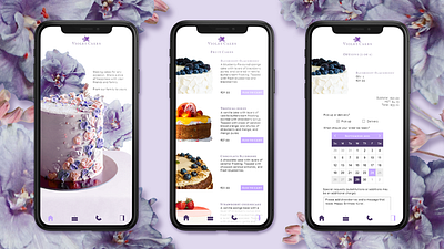 Violet Cakes app design icon illustrator logo photoshop portfolio ui ux xd