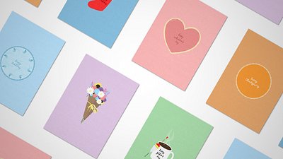 Minimalistic Greeting Cards birthday cards greeting cards holiday illustrator logo minimalistic photoshop portfolio product design