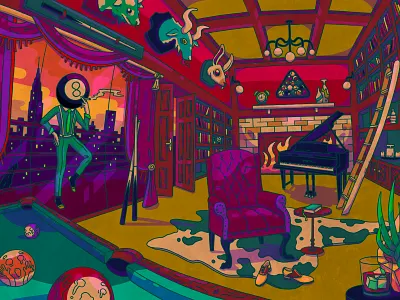 Break Shot books character character design design draw drawing grunge illustration illustrative plants