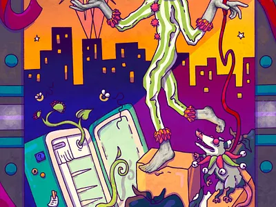 The Fool - Tarot Card character character design design draw drawing grunge illustration illustrative pencil tarot