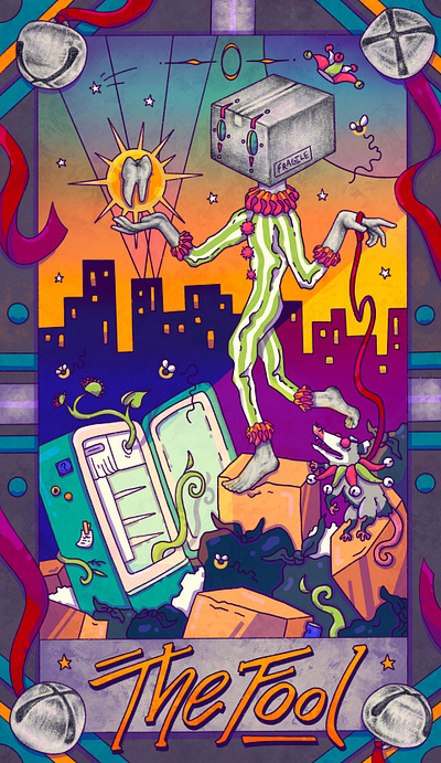 The Fool - Tarot Card character character design design draw drawing grunge illustration illustrative pencil tarot