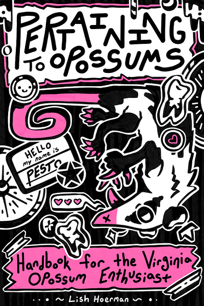 Pertaining to Opossums Cover animals blackandwhite character character design collage contrast design drawing grunge illustration illustrative possums stickers teeth