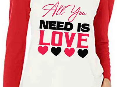 all you need is love t-shirt 3d all you need is love t shirt animation branding design graphic design icon illustration logo motion graphics typography ui ux vector