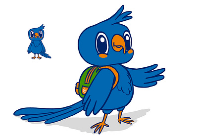 Arara Azul mascot arara azul art bird blue cartoon character design design digitalart illustration mascot