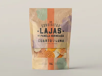 Cuarto de Luna — Lajas de Panela Horneadas branding illustration mexico packaging pattern