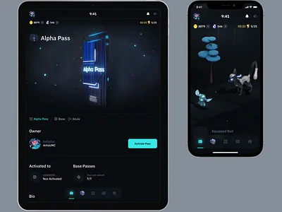 Legends of Venari – Blockchain NFT Game 3d art blockchain btc crypto cyberpunk dark eth game neon nft platform ui ux web