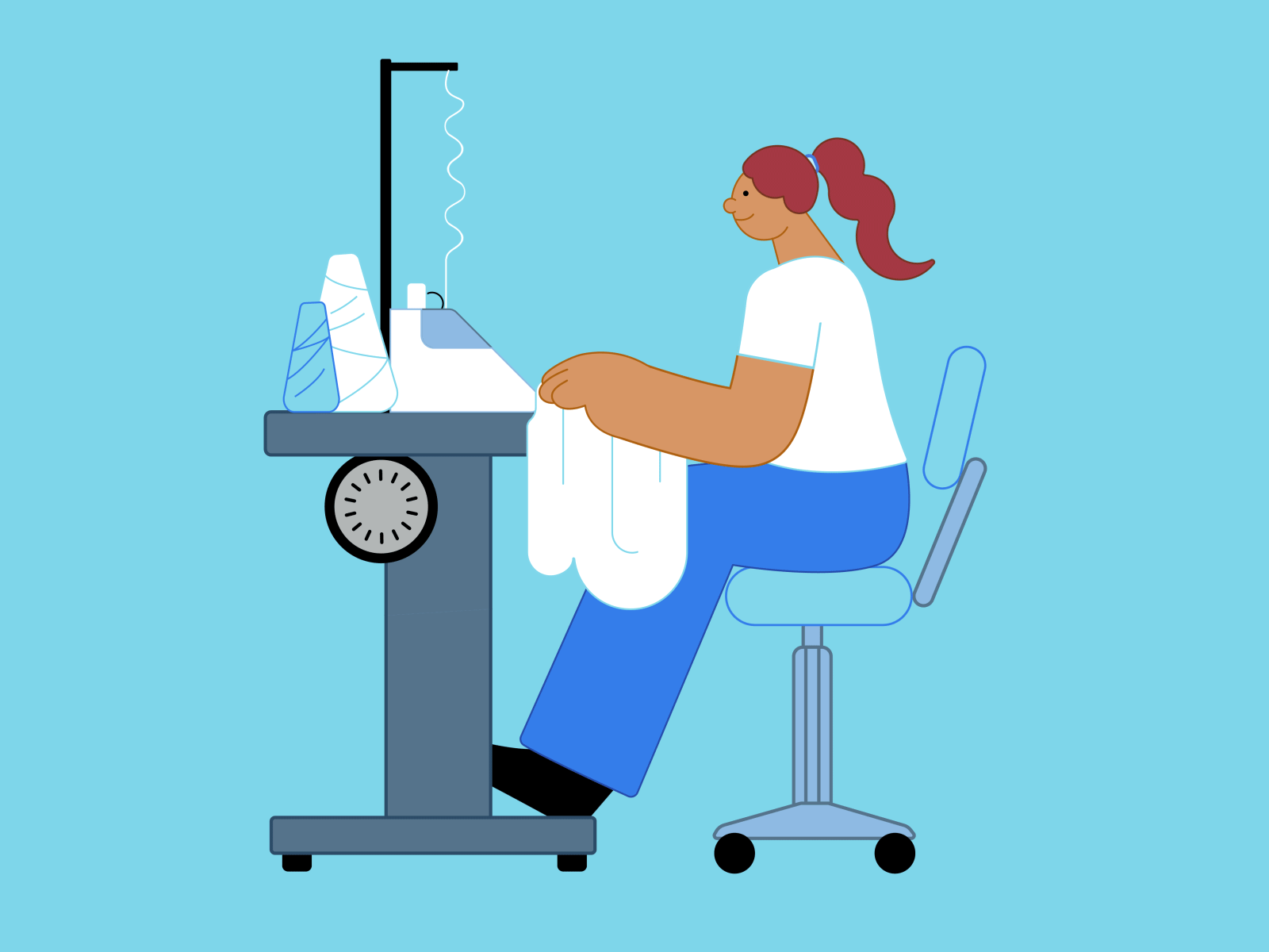Sou de Algodão - Personagem Costureira 2d after effects animation design illustration illustrator motion graphics vector