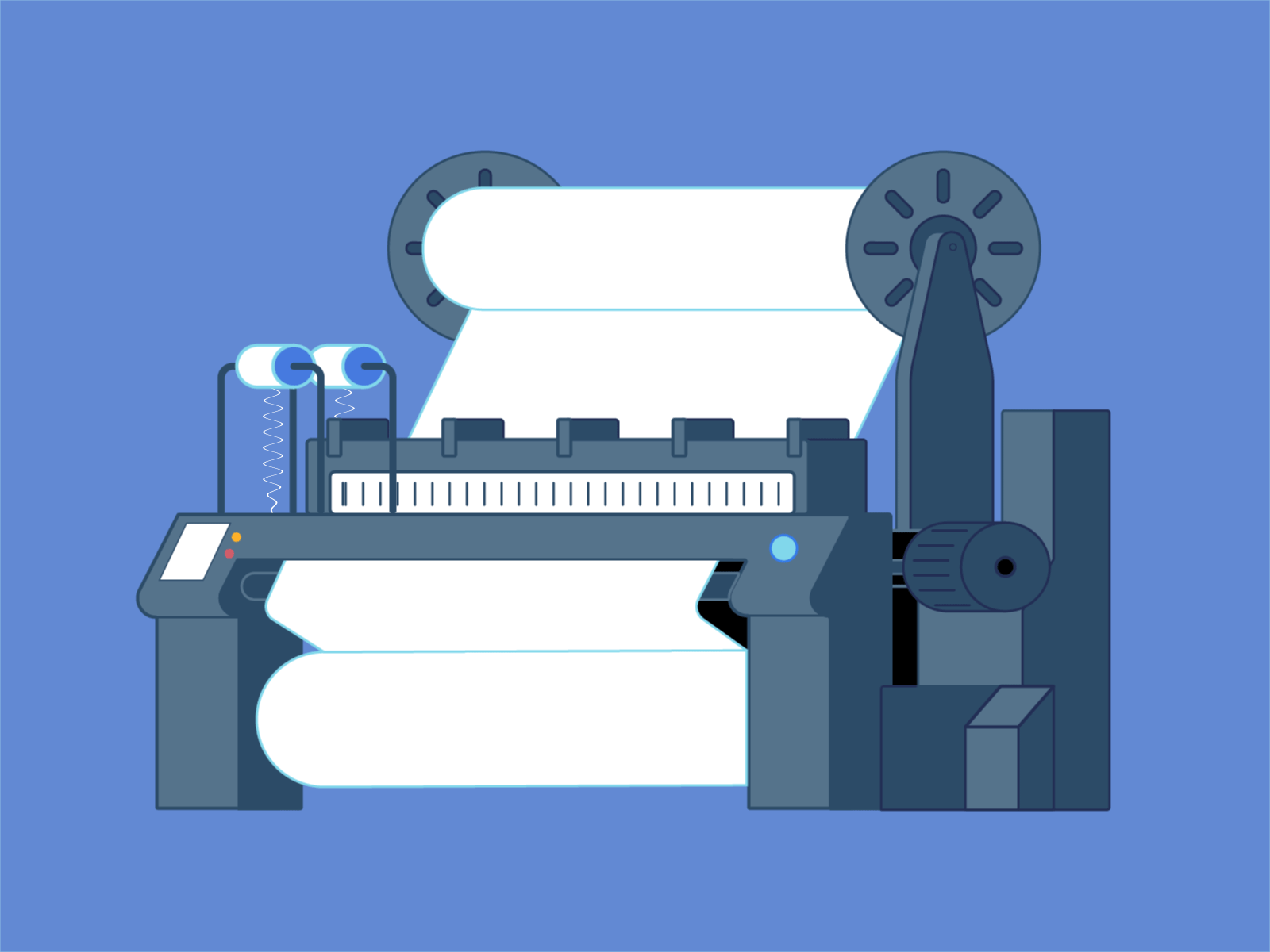 Sou de Algodão - Máquina Tecelagem 2d after effects animation design graphic design illustration illustrator motion graphics vector
