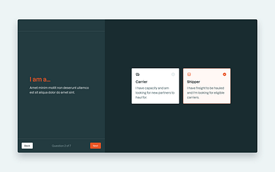 Onboarding - Trucking dark darkmode design desktop flow innovatemap onboarding trucking walkthrough