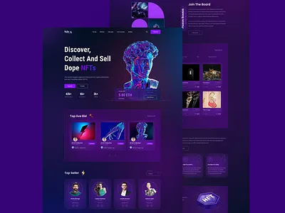 NFTs landing page NFT marketplace website design animation bitcoin cryptoart cryptocurrency darktheme dashboard landing page log in screen marketplace nft landing page nft ui design nft website nft website ui nftmarketplace nfts tocken ui ui design wallet website