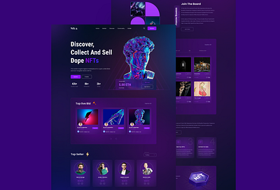 NFTs landing page NFT marketplace website design animation bitcoin cryptoart cryptocurrency darktheme dashboard landing page log in screen marketplace nft landing page nft ui design nft website nft website ui nftmarketplace nfts tocken ui ui design wallet website