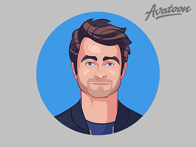 Daniel Radcliffe Digital Drawing avatar branding cartoon daniel radcliffe cartoon avatar. design face illustration logo man sketch