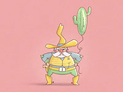 Children's book style Sherif character design 2d 2dart bookillusrtation childrensbookillusrtation digitalart illustration procreate procreateart